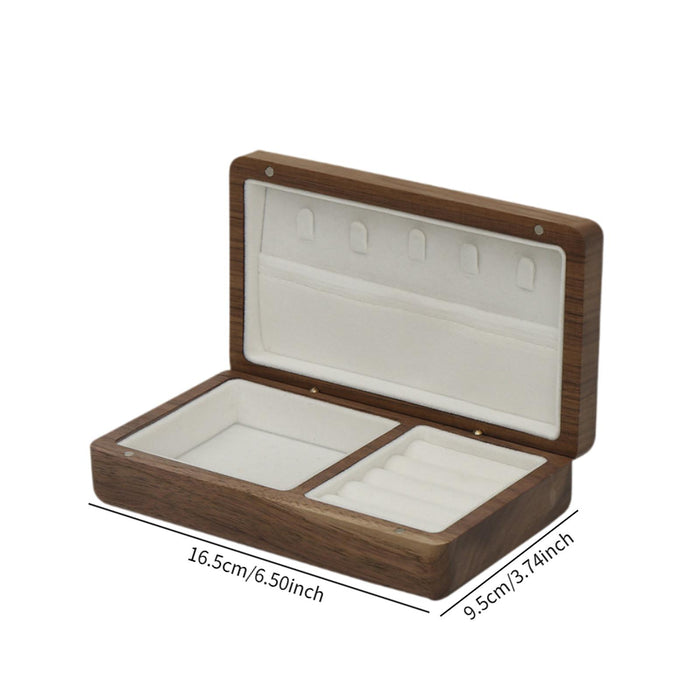 Crofta Jewelry Box Jewelry Decorative Box Treasure Box for Bracelets Rings Earrings White Interior