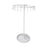 Crofta 23 Hooks Necklace Holder Rotating Metal Earrings Display Stand for Bracelets White