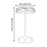 Crofta 23 Hooks Necklace Holder Rotating Metal Earrings Display Stand for Bracelets White