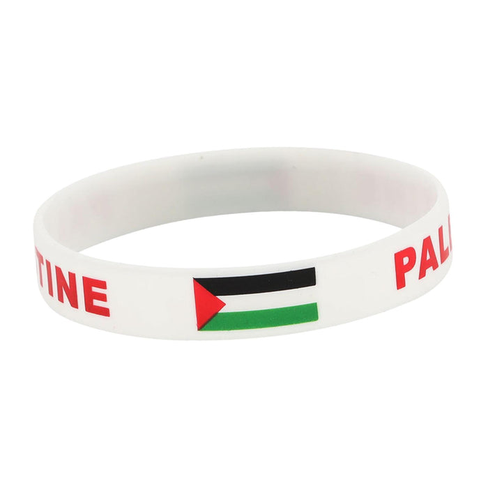 Crofta Palestine Wristband Palestinian Flag Bangle Sport Games Palestinian Bracelet White