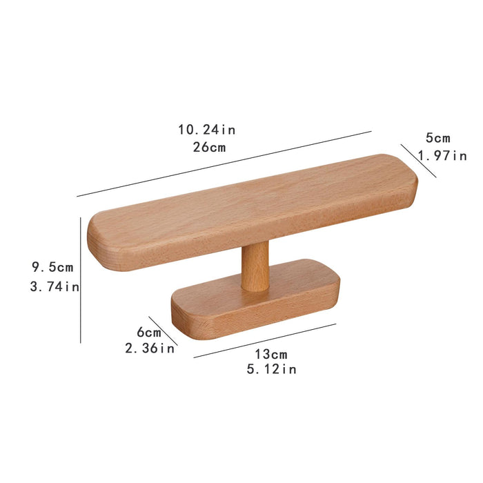 Crofta Watch Display Stand Modern Wristwatch Rack Multifunctional Wood Watch Holder S Beech