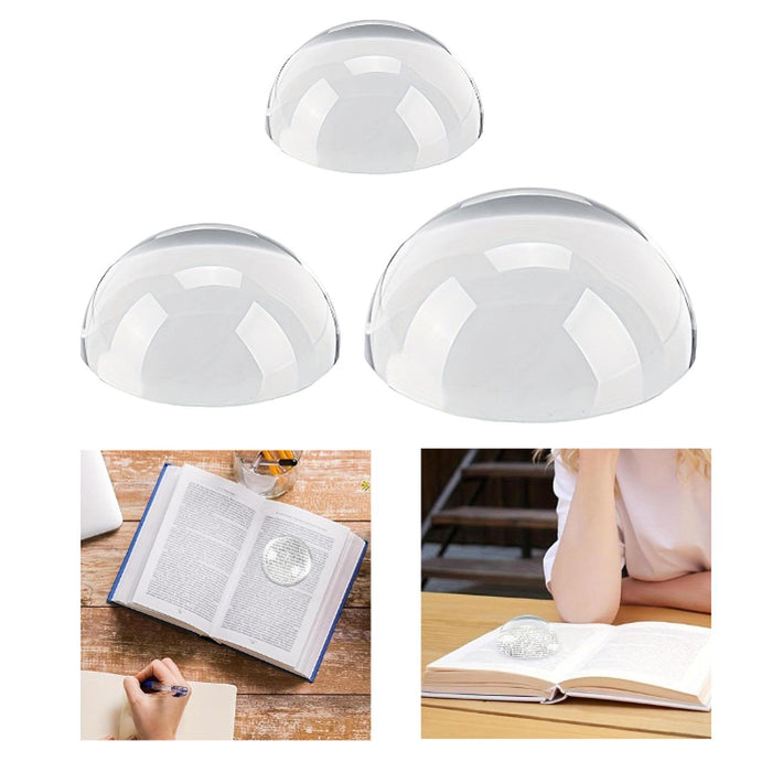 Crofta Acrylic Dome Magnification Table Paperweight for Photography Home Decoration 6 cm