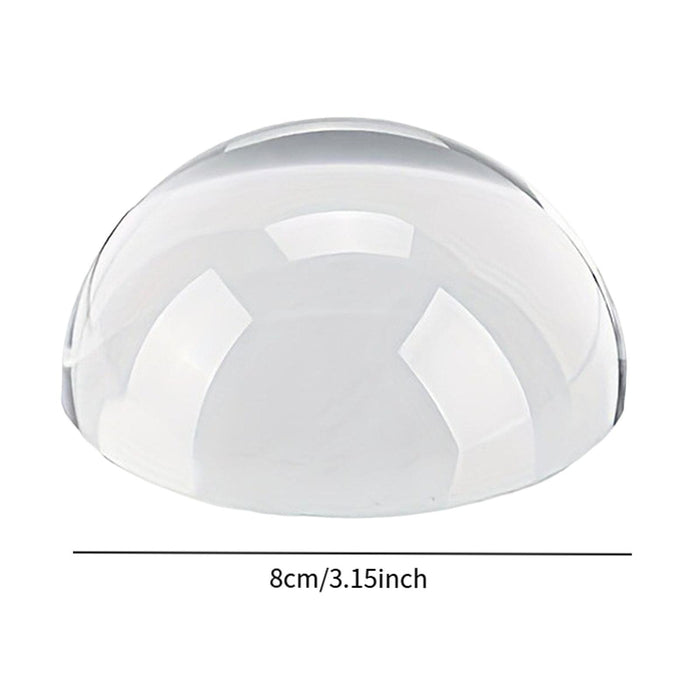 Crofta Acrylic Dome Magnification Table Paperweight for Photography Home Decoration 8 cm