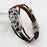 Crofta PU Leather Bracelet Goth Casual Ethnic for Men Women Fashion Buckle Bracelet