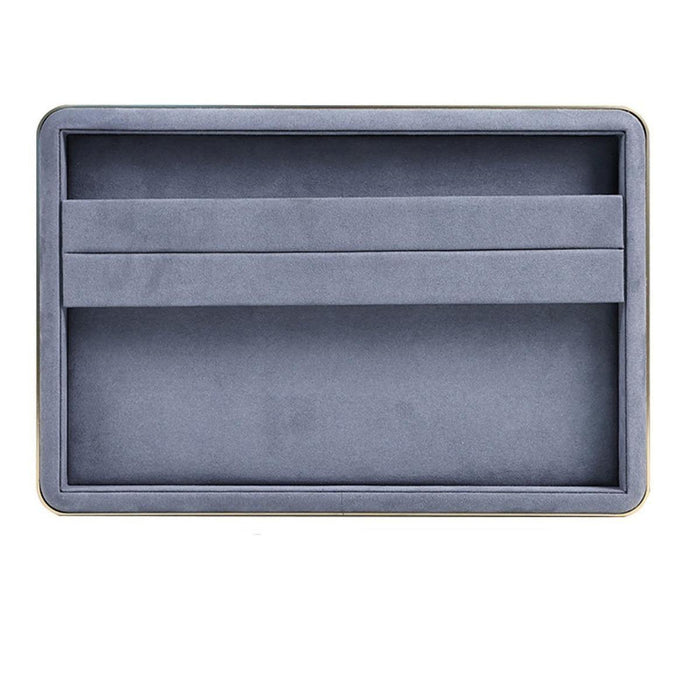 Crofta Jewelry Display Tray Props Rings Earrings Display for Drawer Countertop Home Gray