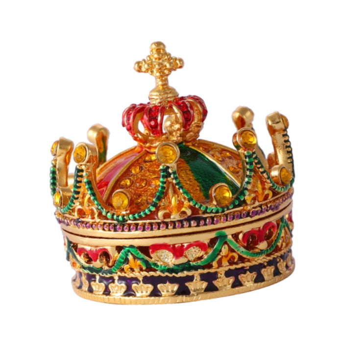 Crofta Crown Jewelry Box Cute Unique Trinket Box for Earrings Stud Necklace Pendant