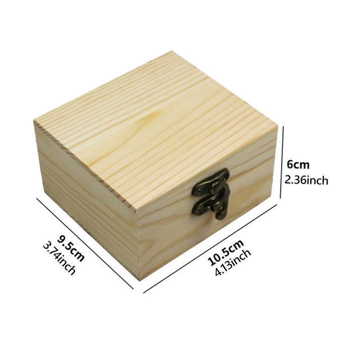 Crofta Wooden Jewelry Box Desktop Jewelry Storage Box for Rings Bracelets Necklaces Wood