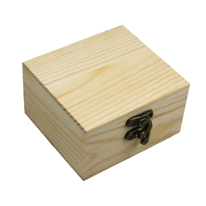 Crofta Wooden Jewelry Box Desktop Jewelry Storage Box for Rings Bracelets Necklaces Wood