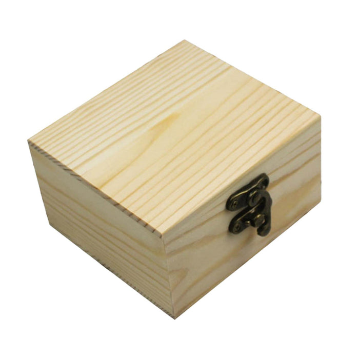 Crofta Wooden Jewelry Box Desktop Jewelry Storage Box for Rings Bracelets Necklaces Wood