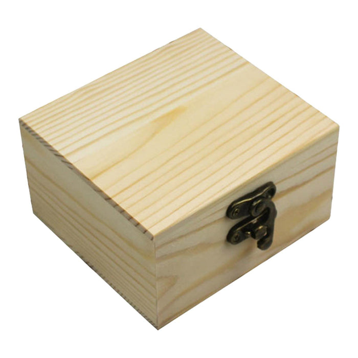 Crofta Wooden Jewelry Box Desktop Jewelry Storage Box for Rings Bracelets Necklaces Wood