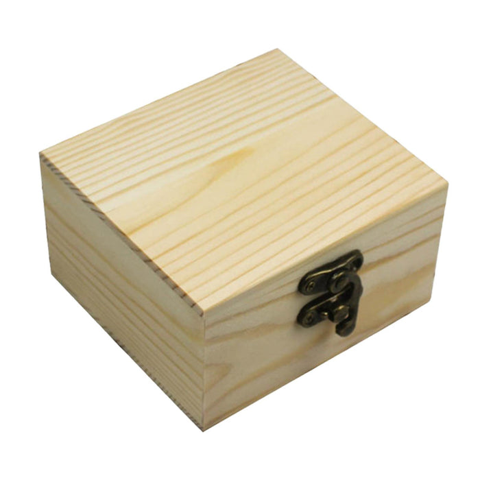 Crofta Wooden Jewelry Box Desktop Jewelry Storage Box for Rings Bracelets Necklaces Wood