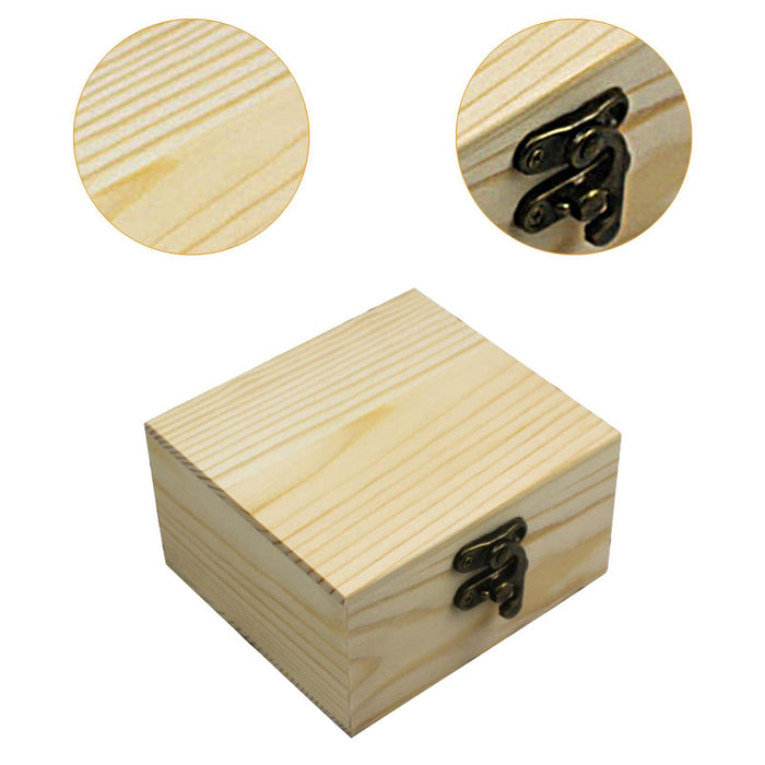 Crofta Wooden Jewelry Box Desktop Jewelry Storage Box for Rings Bracelets Necklaces Wood