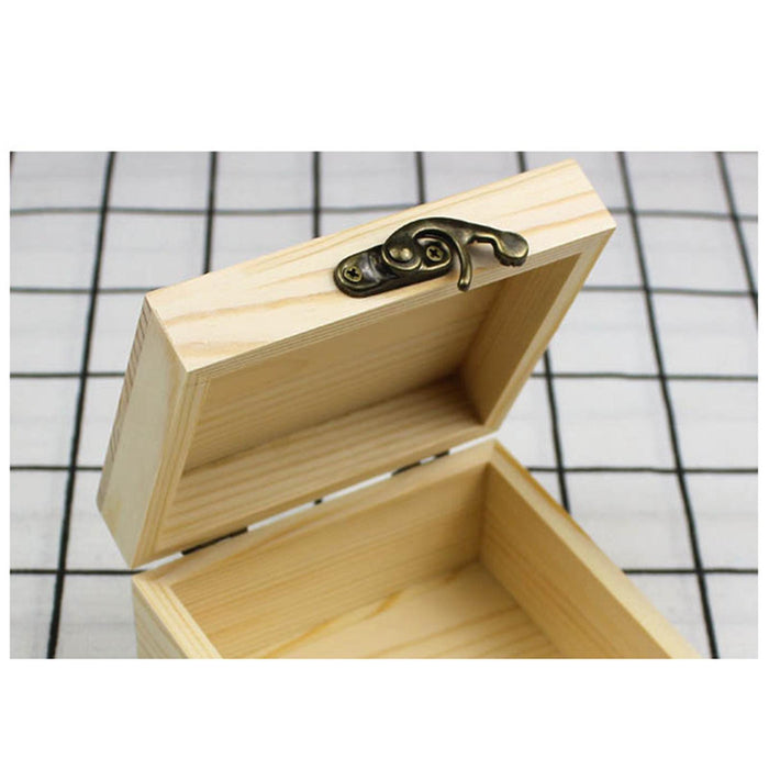 Crofta Wooden Jewelry Box Desktop Jewelry Storage Box for Rings Bracelets Necklaces Wood