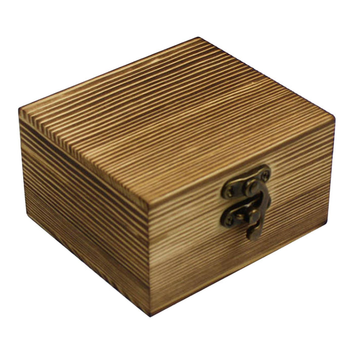 Crofta Wooden Jewelry Box Desktop Jewelry Storage Box for Rings Bracelets Necklaces Brown