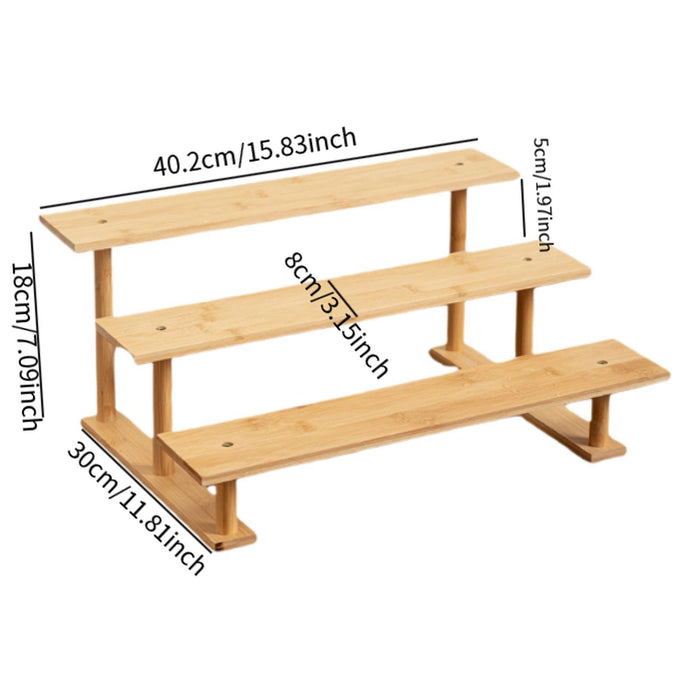 Crofta Display Riser Multi Tiers Riser Display Shelf for Figurines Dolls Sculptures 3 Tier 40 cm