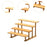 Crofta Display Riser Multi Tiers Riser Display Shelf for Figurines Dolls Sculptures 4 Tier 33 cm