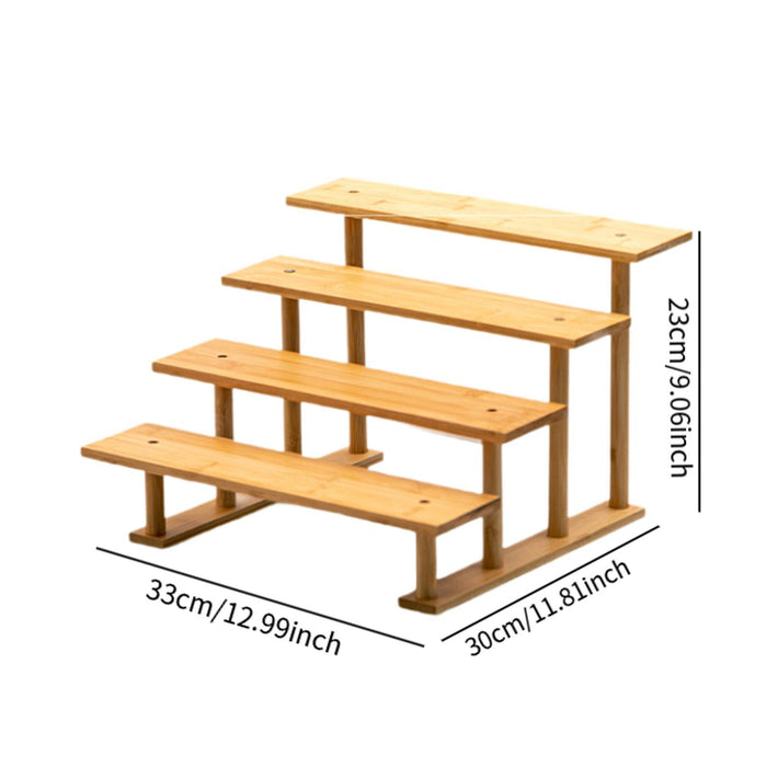 Crofta Display Riser Multi Tiers Riser Display Shelf for Figurines Dolls Sculptures 4 Tier 33 cm