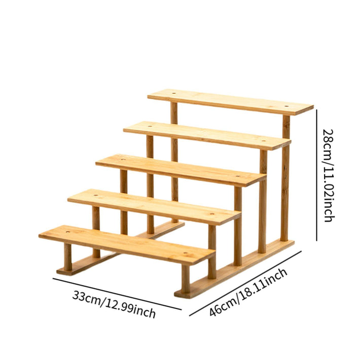 Crofta Display Riser Multi Tiers Riser Display Shelf for Figurines Dolls Sculptures 5 Tier 33 cm