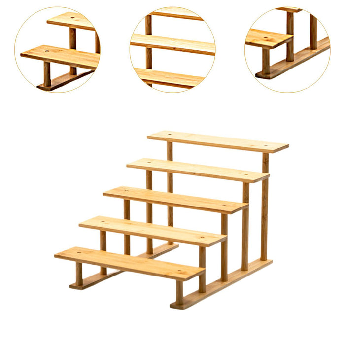 Crofta Display Riser Multi Tiers Riser Display Shelf for Figurines Dolls Sculptures 5 Tier 33 cm