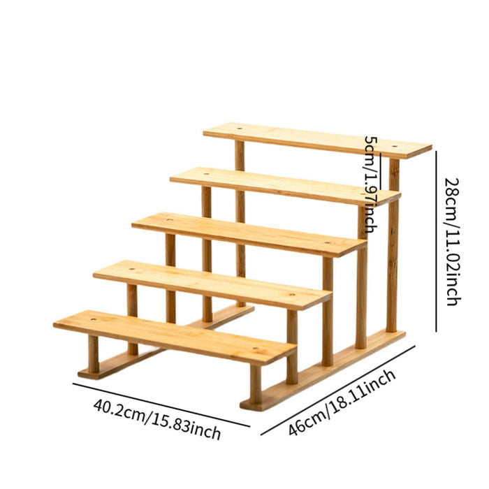 Crofta Display Riser Multi Tiers Riser Display Shelf for Figurines Dolls Sculptures 5 Tier 40 cm