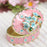 Crofta Jewelry Box Alloy Tabletop Creative Treasure Case Decorative Box Trinket Box Pink