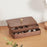 Crofta Wooden Jewelry Box Walnut 2 Layer Trinket Box for Watches Bracelets Earrings