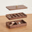 Crofta Wooden Jewelry Box Walnut 2 Layer Trinket Box for Watches Bracelets Earrings