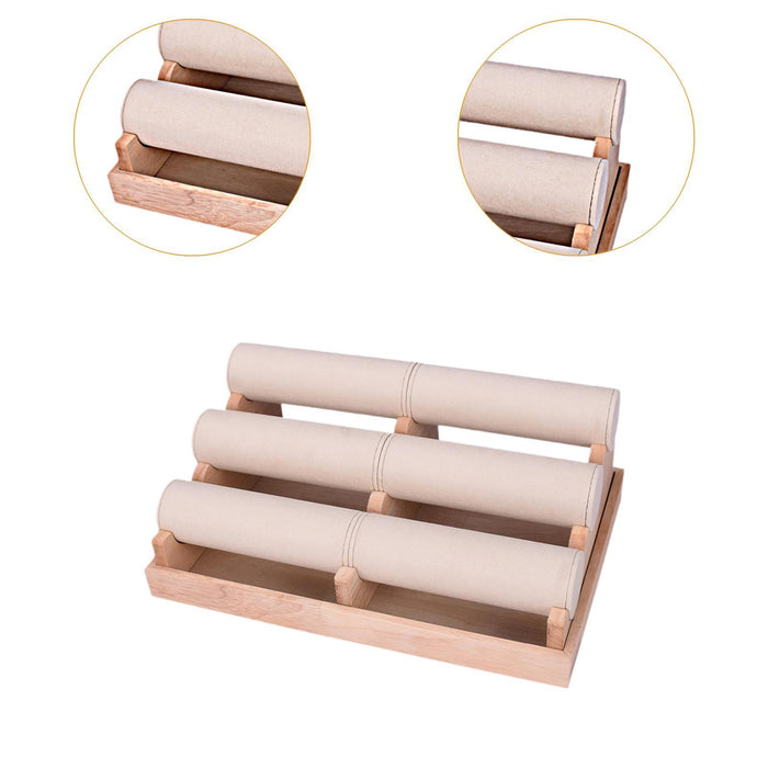 Crofta Bracelet Holder Gift Watch Display for Tradeshow Shopping Mall Jewelry Props Beige