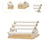 Crofta Rings Display Stand Unique 4 Tiers Jewelry Organizer for Home Bedroom Vanity White Leather