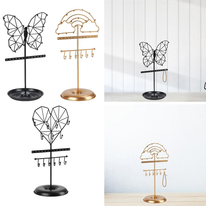 Crofta Jewelry Organizer Stand Jewelry Display Stand for Bracelets Bangle Necklaces Butterfly