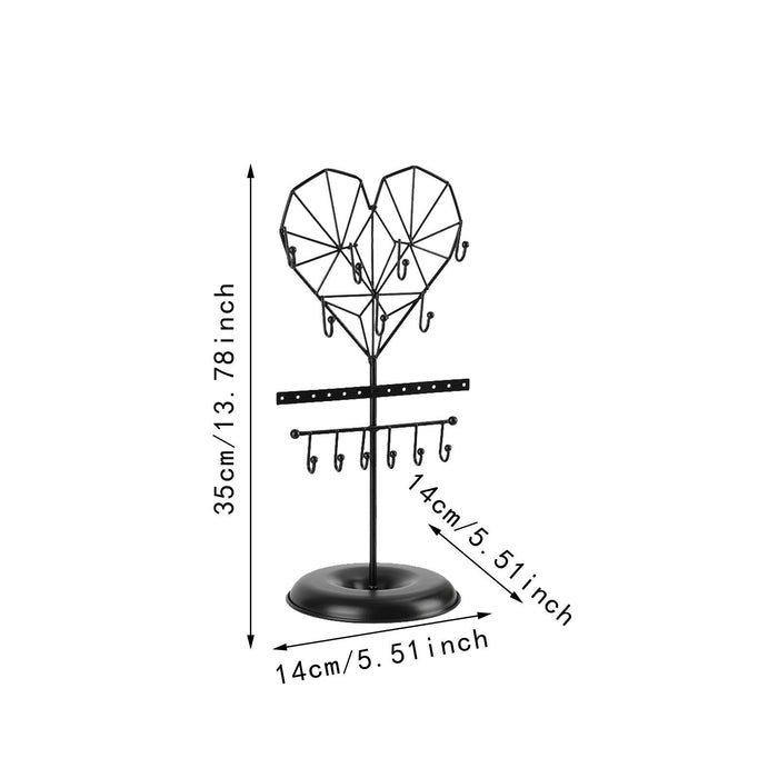 Crofta Jewelry Organizer Stand Jewelry Display Stand for Bracelets Bangle Necklaces Heart