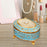 Crofta Metal Jewelry Box Trendy Desk Trinket Organizer for Pendants Earrings Charms Light Blue