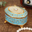 Crofta Metal Jewelry Box Trendy Desk Trinket Organizer for Pendants Earrings Charms Light Blue