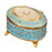 Crofta Metal Jewelry Box Trendy Desk Trinket Organizer for Pendants Earrings Charms Light Blue