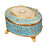 Crofta Metal Jewelry Box Trendy Desk Trinket Organizer for Pendants Earrings Charms Light Blue