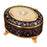 Crofta Metal Jewelry Box Trendy Desk Trinket Organizer for Pendants Earrings Charms Dark Blue