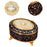 Crofta Metal Jewelry Box Trendy Desk Trinket Organizer for Pendants Earrings Charms Dark Blue