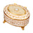 Crofta Metal Jewelry Box Trendy Desk Trinket Organizer for Pendants Earrings Charms Gold White