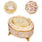 Crofta Metal Jewelry Box Trendy Desk Trinket Organizer for Pendants Earrings Charms Gold White