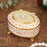 Crofta Metal Jewelry Box Trendy Desk Trinket Organizer for Pendants Earrings Charms Gold White