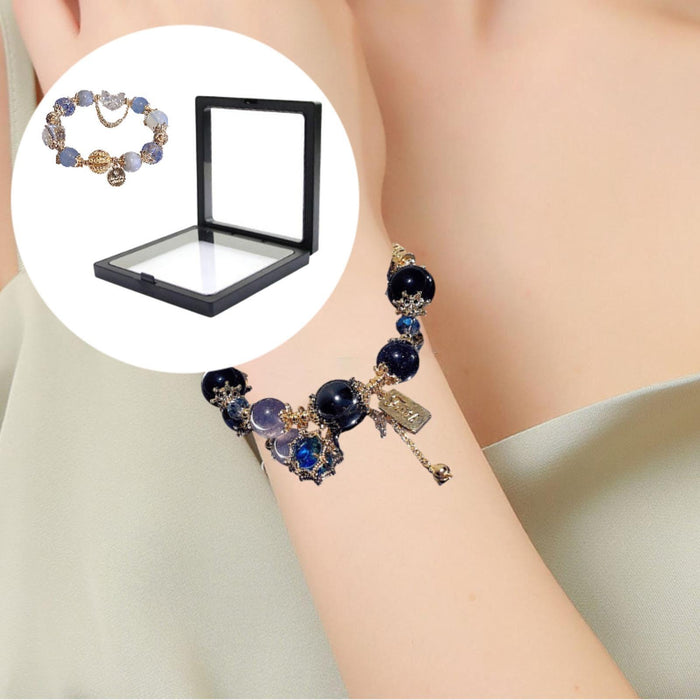 Crofta Women Bracelet Casual Classic Jewelry for Thanksgiving Birthday Gifts Summer Blue Bow