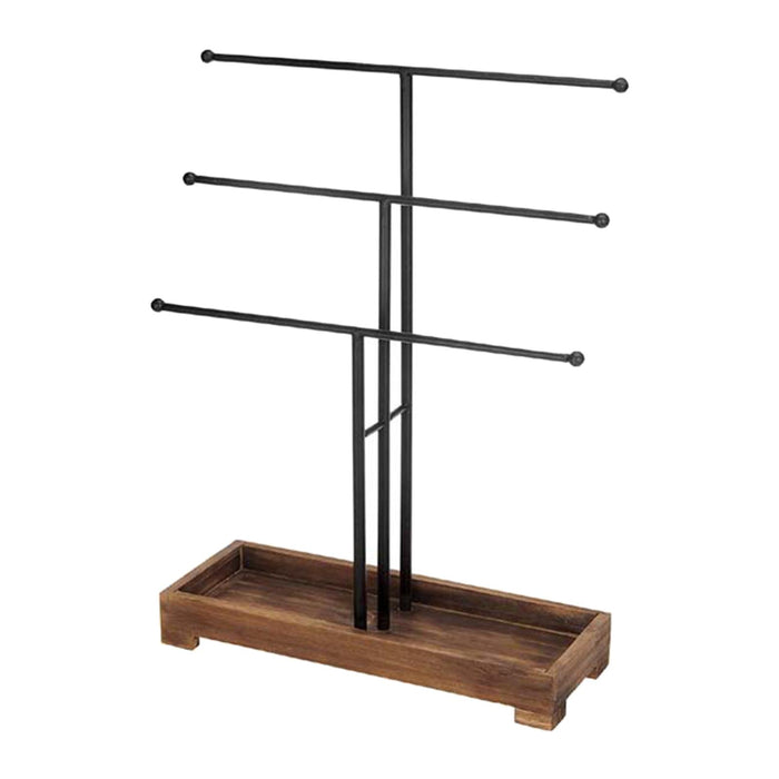 Crofta Jewelry Organizer Stand Metal Jewelry Display Stand for Tabletop Home Stores