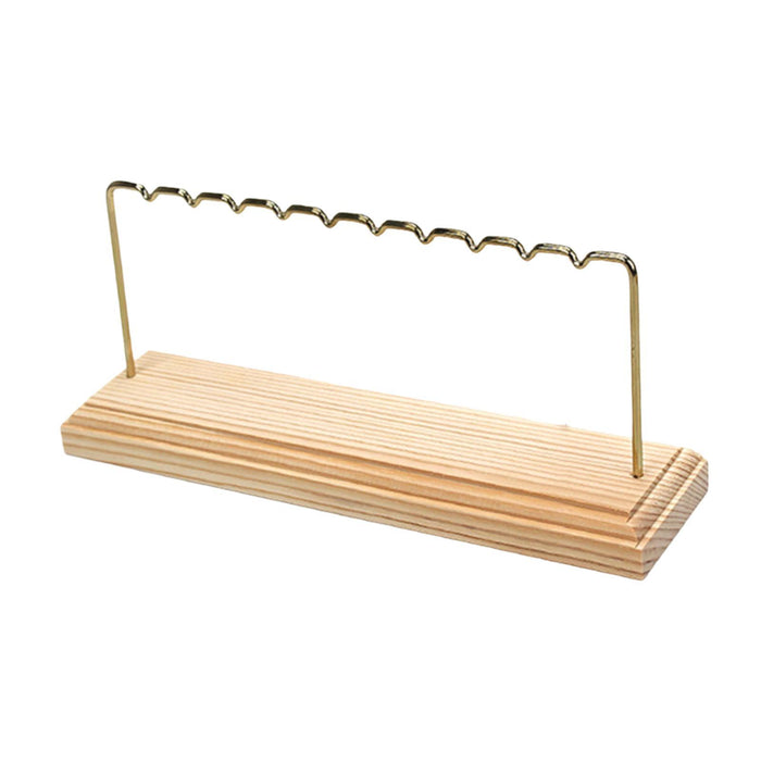 Crofta Earring Display Holder Wood Base for Showcase Selling Necklace Ring Bracelet Small