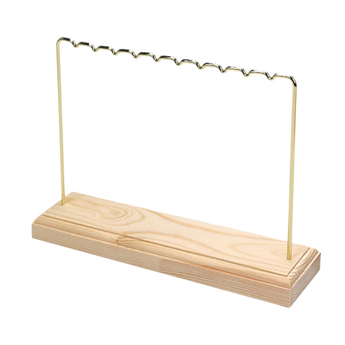 Crofta Earring Display Holder Wood Base for Showcase Selling Necklace Ring Bracelet Large