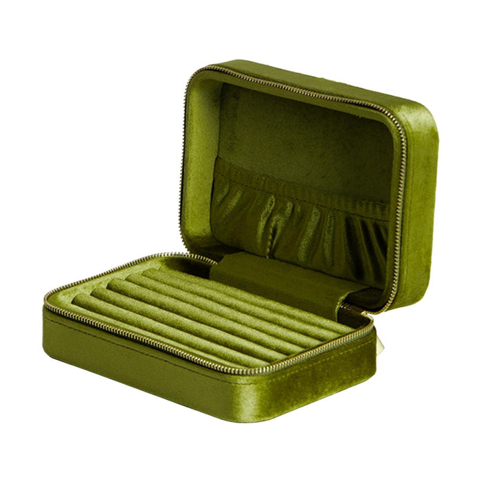 Crofta Travel Jewelry Box Collection Box Velvet Jewelry Box for Rings Earrings Stud