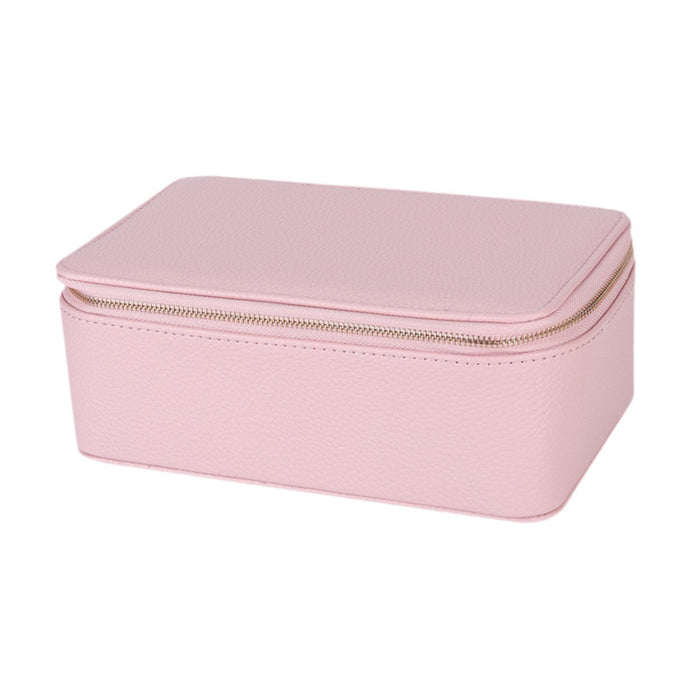 Crofta Jewelry Box Organizer with 12 Bags Gift Jewelry Storage Box for Rings pink