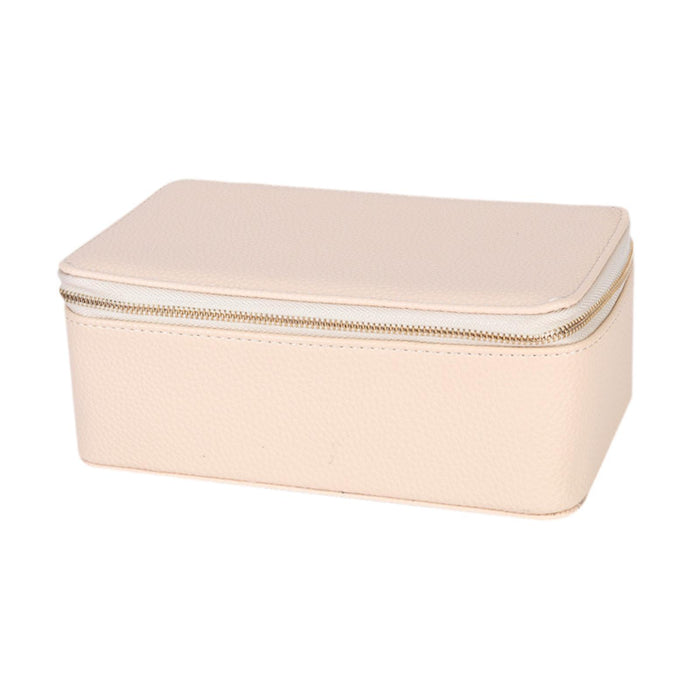 Crofta Jewelry Box Organizer with 12 Bags Gift Jewelry Storage Box for Rings beige