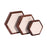 Crofta 3Pcs Jewelry Display Stand Elegant Walnut Wood for Showcase Shops Countertop Hexagon