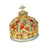 Crofta Crown Jewelry Box Tabletop with Enamel Rhinestones for Earring Rings Pendant Blue