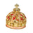 Crofta Crown Jewelry Box Tabletop with Enamel Rhinestones for Earring Rings Pendant Pink